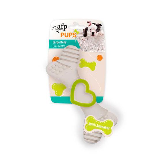 Pups-Heart-Teething-Latex-Bone---Green